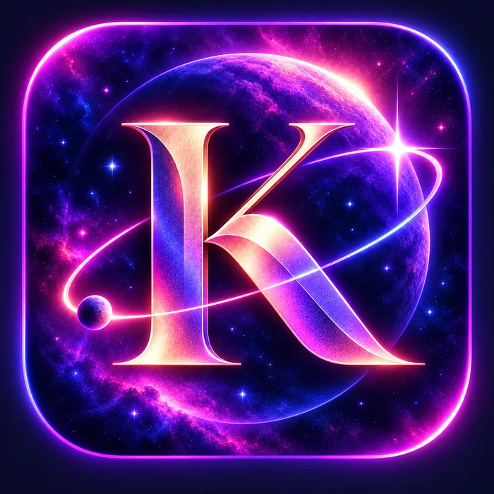 Kerstara rose gold K icon from studio asset library